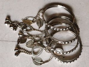 artificial silver bangles