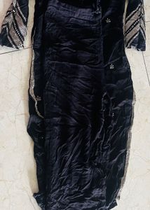 W Embroidered Black Kurta &amp;plazzo