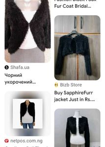 H&amp;M Fluffy Black Cropped Cardigan