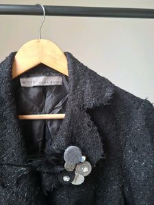 ZARA Chic Black Tweed Jacket