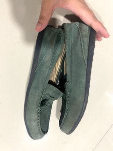 Green Suede Loafers