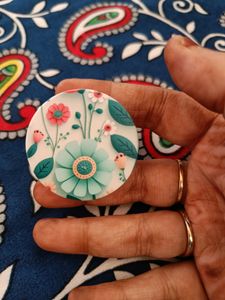 Flower Printed Mobile Pop Socket