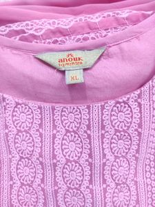 Pink Embroidered Kurta🌸✨