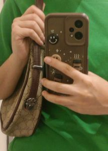 Patterned  BROWN Handbag