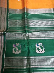 Green &amp; Yellow pathani Saree