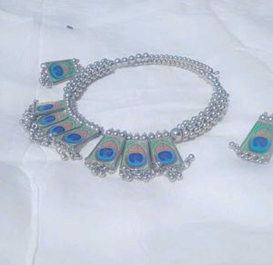 Peacock Necklace &amp; Earrings Set