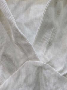 White Crop Top with Collar