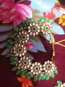Elegant Green Kundan Necklace