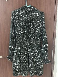 Neck Tie Detail Mini Dress