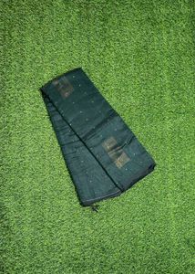 Sequence Handloom Saree - Bottle Green