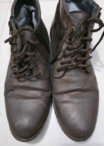 Brown Leather Ankle Boots