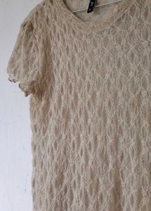 Rio Grey Transperant Lace Top