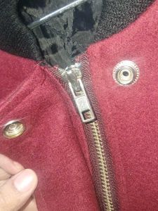 Burgundy Bomber Jacket