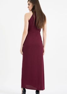 Faballey Halter Neck Dress With Slit