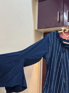 Striped Navy Blue Top