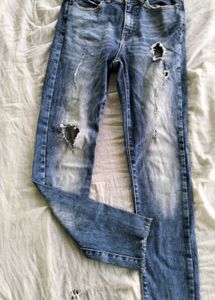 Distressed Denim Jeans
