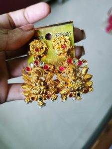 Multi Colour Temple Earrings