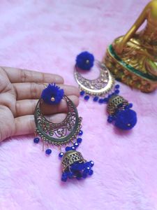 Blue 💙 Jhumki FOR CRAFT PURPOSE