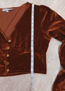 Velvet Crop Top Size S