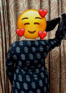 Printed full sleeve short kurti