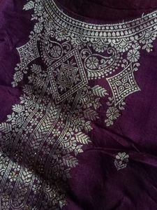 Maroon Embroidered Kurta Set