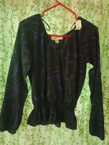 Michael Kors Print Peplum Top
