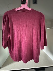 Burgundy V-Neck Top