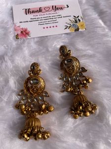 Golden Jhumka Earrings