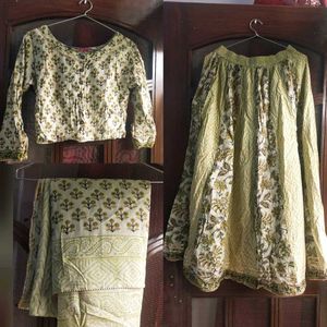 FASHOR Cotton Lehenga Choli Set