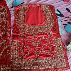 Red &amp; Gold Traditional Indian Wedding Outfit