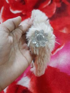 Fluffy Jewel Embellished Headband