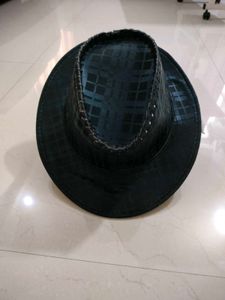 Black Summer Hat with Chin Strap