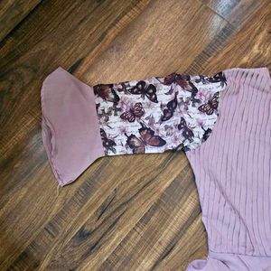 Butterfly Print Maxi Dress