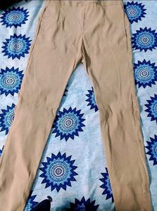 Beige Slim Fit Pants
