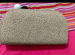 Trending Beautiful Net Grey 🩶 Clutch