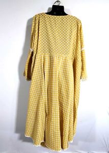 Gold Printed Kurta Set (Women&#39;s)