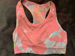 Pink Printed Sports Bra