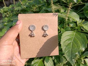 Floral Silver Earrings
