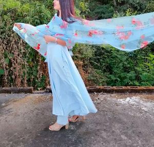 New Anarkali Suit With Organza Duppata