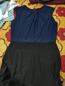 Navy & Black Sheath Dress