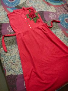 Pretty Cut Sleeves Party Wear Dress