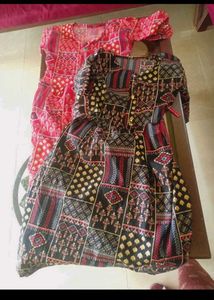 Two Patterned Dresses for 10-12 year girl