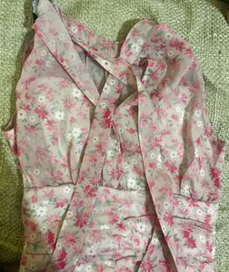 Pink Floral Bodycon Dress