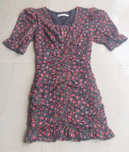 Atmosphere Black Floral Bodycon Mini Dress
