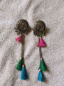 Tassel Ganesha Earrings