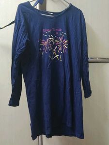 Navy Blue Long Sleeve Dress for Women