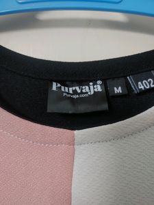 Blocked Fit&amp;flared Dress