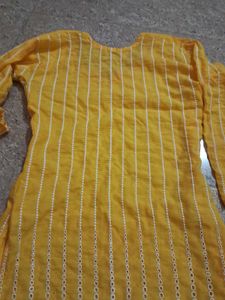 Yellow Cotton Kurta