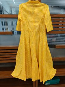 White And Yellow Long Kurta