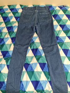 high waist dark blue skinny jeans